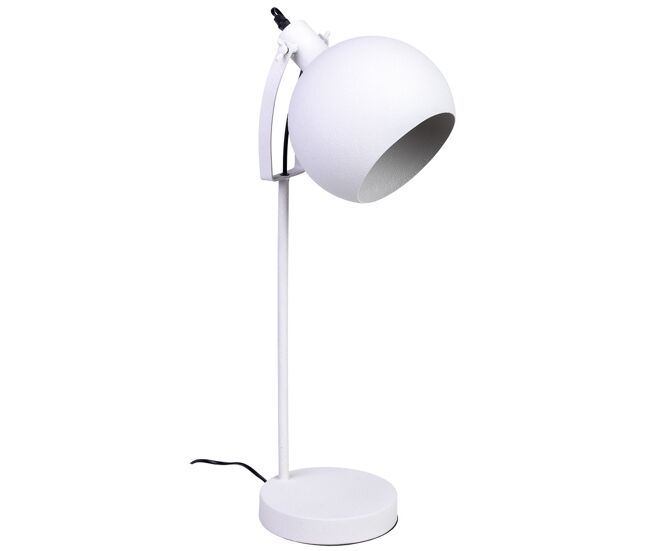 Lámpara de mesa de metal blanco 24x20x67h cm