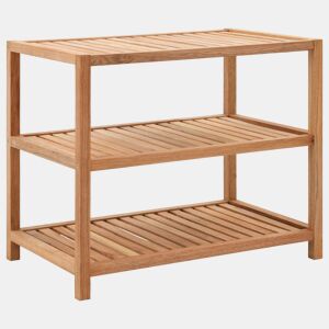 vidaXL Prateleira de casa de banho madeira nogueira maciça 65x40x55 cm