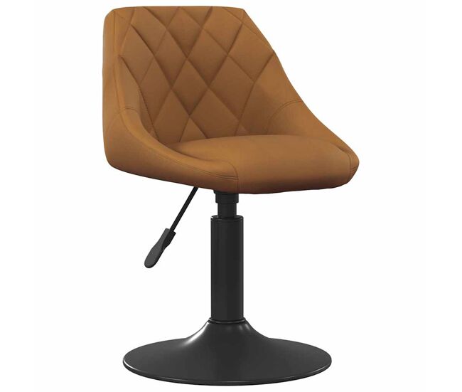 Vidaxl taburete de cocina de terciopelo marrón