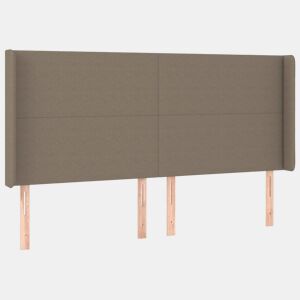 vidaXL Cabeceira cama abas tecido 203x16x118128 cm cinza-acastanhado