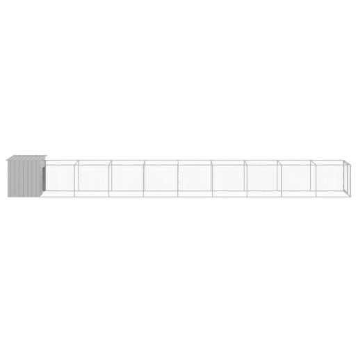 vidaXL Casota pcães cparque 110x1017x110cm aço galvaniz. cinza-claro vidaXL Casota pcães cparque 110x1017x110cm aço galvaniz. cinza-claro