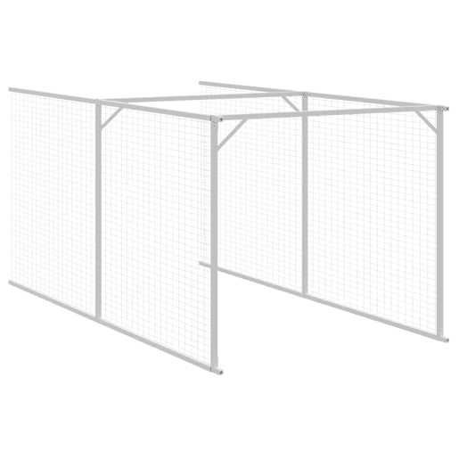 vidaXL Casota pcães cparque 110x1017x110cm aço galvaniz. cinza-claro vidaXL Casota pcães cparque 110x1017x110cm aço galvaniz. cinza-claro