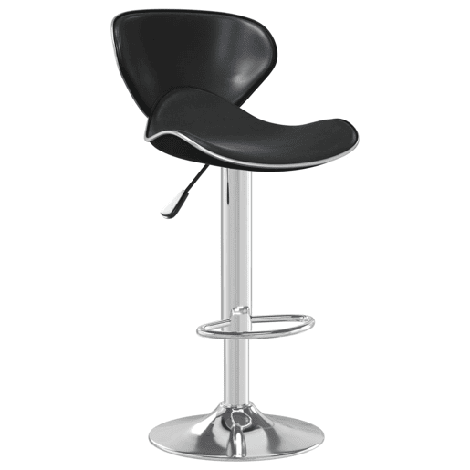 vidaXL Banco de bar couro artificial preto