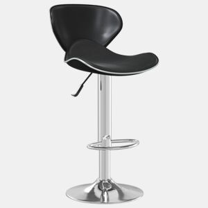 vidaXL Banco de bar couro artificial preto