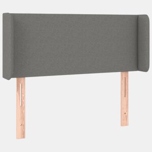 vidaXL Cabeceira de cama c abas tecido 103x16x7888cm cinzento-escuro
