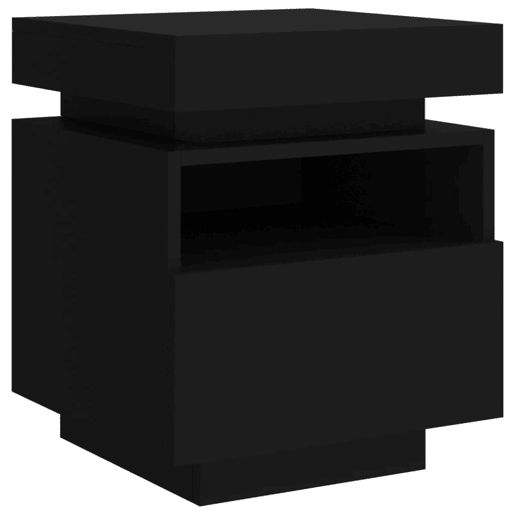 vidaXL Mesas de cabeceira c luzes LED 2 pcs 40x39x48,5 cm preto vidaXL Mesas de cabeceira c luzes LED 2 pcs 40x39x48,5 cm preto