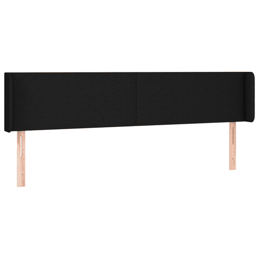 vidaXL Cabeceira de cama c abas tecido 183x16x7888 cm preto