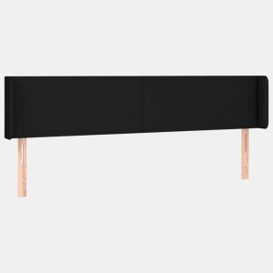 vidaXL Cabeceira de cama c abas tecido 183x16x7888 cm preto