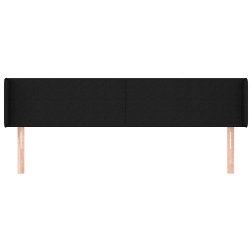 vidaXL Cabeceira de cama c abas tecido 183x16x7888 cm preto