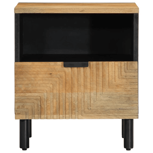 vidaXL Armário de cabeceira castanho 40x33x46 cm manga madeira maciça