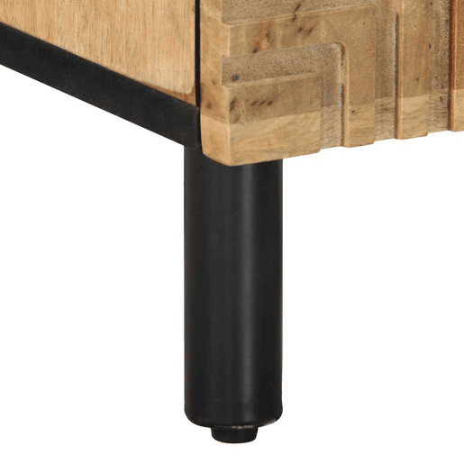 vidaXL Armário de cabeceira castanho 40x33x46 cm manga madeira maciça
