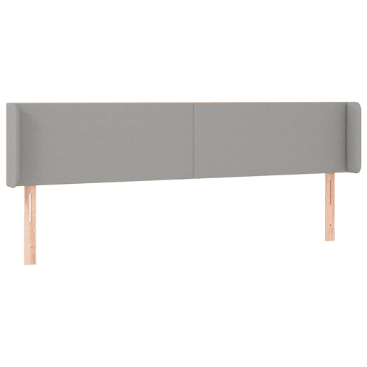 vidaXL Cabeceira de cama c abas tecido 183x16x7888 cm cinzento-claro vidaXL Cabeceira de cama c abas tecido 183x16x7888 cm cinzento-claro