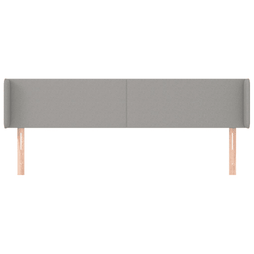 vidaXL Cabeceira de cama c abas tecido 183x16x7888 cm cinzento-claro vidaXL Cabeceira de cama c abas tecido 183x16x7888 cm cinzento-claro