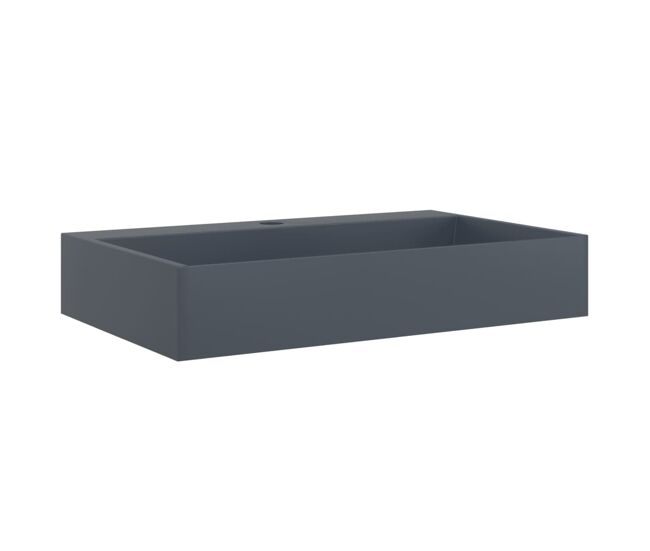 Vidaxl lavabo de fundición de mineral/mármol antracita 60x38x11 cm