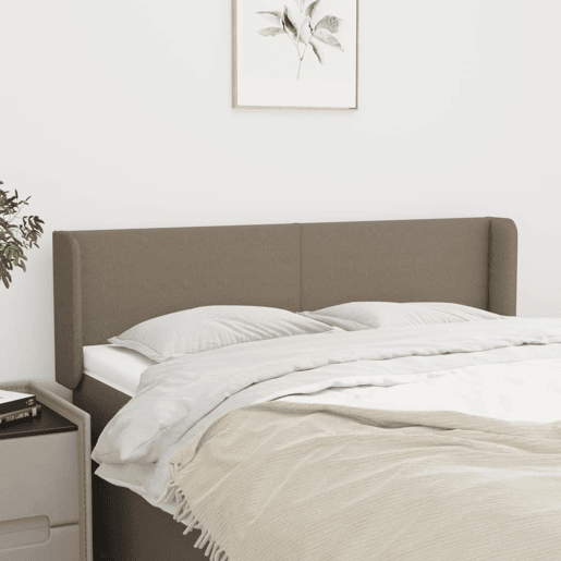 vidaXL Cabeceira cama abas tecido 147x16x7888 cm cinzento-acastanhado