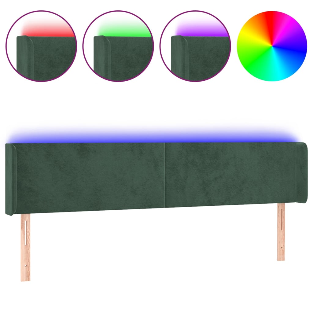 Cabecero Con Led 203 Verde Oscuro