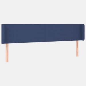 vidaXL Cabeceira de cama c abas tecido 163x16x7888 cm azul