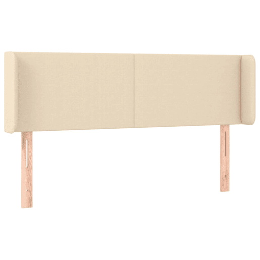 vidaXL Cabeceira de cama c abas tecido 147x16x7888 cm creme vidaXL Cabeceira de cama c abas tecido 147x16x7888 cm creme