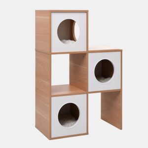 vidaXL Casa para gatos com tapete arranhador sisal 100 cm