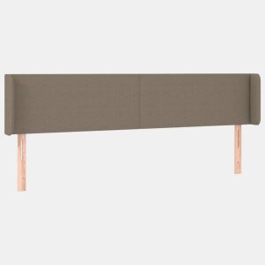 vidaXL Cabeceira cama abas tecido 203x16x7888 cm cinzento-acastanhado