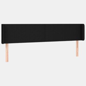 vidaXL Cabeceira de cama c abas tecido 163x16x7888 cm preto