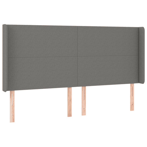 vidaXL Cabeceira cama c abas tecido 183x16x118128 cm cinzento-escuro vidaXL Cabeceira cama c abas tecido 183x16x118128 cm cinzento-escuro