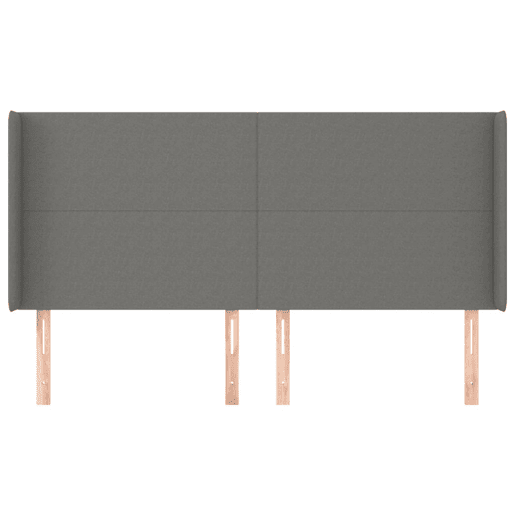 vidaXL Cabeceira cama c abas tecido 183x16x118128 cm cinzento-escuro vidaXL Cabeceira cama c abas tecido 183x16x118128 cm cinzento-escuro