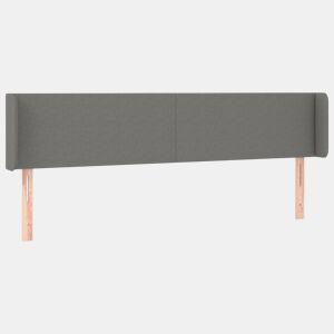 vidaXL Cabeceira de cama c abas tecido 183x16x7888cm cinzento-escuro