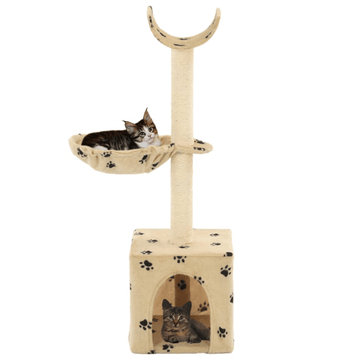 vidaXL Árvore para gatos c postes arranhadores sisal 105 cm bege vidaXL Árvore para gatos c postes arranhadores sisal 105 cm bege