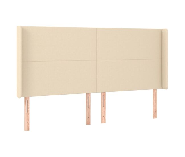 Vidaxl cabecero con orejas de tela color crema 203x16x118/128 cm