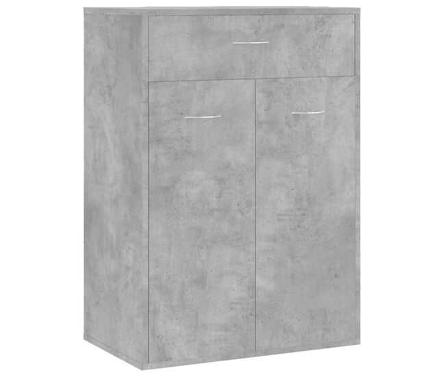 Vidaxl mueble zapatero de contrachapada gris hormigón 60x35x84 cm