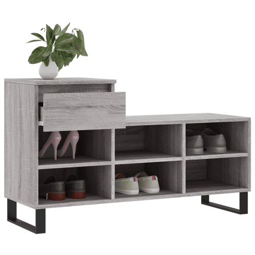 vidaXL Sapateira 102x36x60 cm derivados de madeira cinzento sonoma vidaXL Sapateira 102x36x60 cm derivados de madeira cinzento sonoma