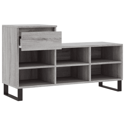 vidaXL Sapateira 102x36x60 cm derivados de madeira cinzento sonoma vidaXL Sapateira 102x36x60 cm derivados de madeira cinzento sonoma