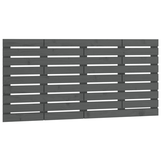 vidaXL Cabeceira de parede 126x3x63 cm madeira de pinho maciça cinza vidaXL Cabeceira de parede 126x3x63 cm madeira de pinho maciça cinza