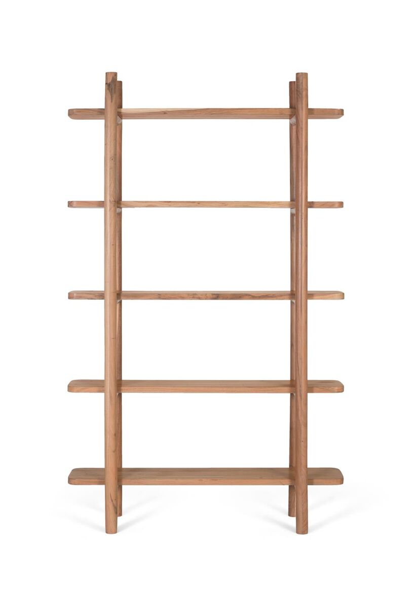 Una librería de acacia es un mueble encantador y práctico diseñado para exhibir libros, objetos decorativos y recuerdos con estilo. estos matices