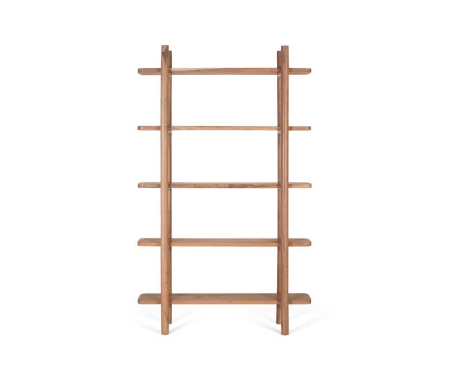 Una librería de acacia es un mueble encantador y práctico diseñado para exhibir libros, objetos decorativos y recuerdos con estilo. estos matices
