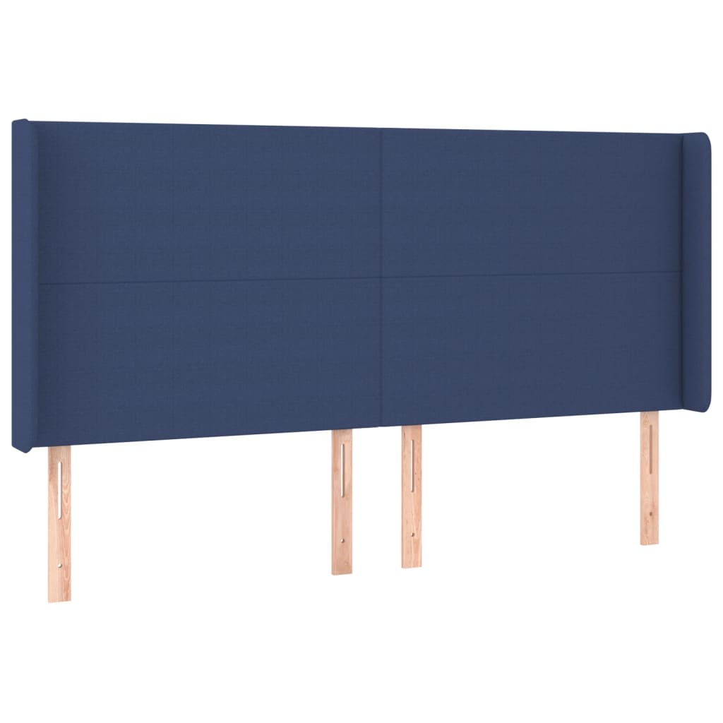 Vidaxl cabecero con orejas de tela azul 163x16x118/128 cm