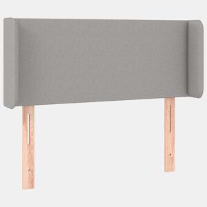vidaXL Cabeceira de cama c abas tecido 93x16x7888 cm cinzento-claro