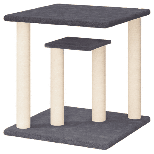 vidaXL Postes arranhadores p gatos com plataformas 50 cm cinza-escuro vidaXL Postes arranhadores p gatos com plataformas 50 cm cinza-escuro