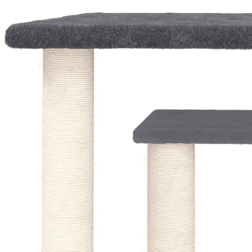 vidaXL Postes arranhadores p gatos com plataformas 50 cm cinza-escuro vidaXL Postes arranhadores p gatos com plataformas 50 cm cinza-escuro