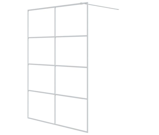Vidaxl mampara de ducha vidrio esg transparente blanco 140x195 cm