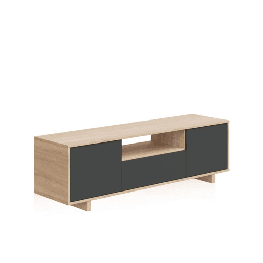 Mesa de TV Lino Carvalho Canadiano - Antracite 150 x 47 x 41 cm
