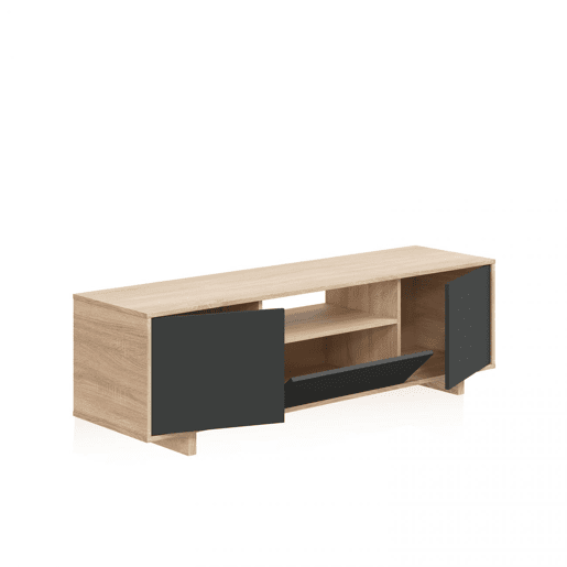 Mesa de TV Lino Carvalho Canadiano - Antracite 150 x 47 x 41 cm