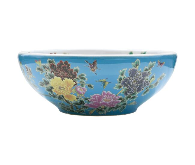 Vidaxl lavabo sobre encimera redondo cerámica multicolor φ41x14 cm