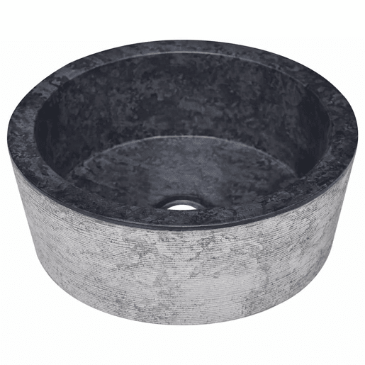 vidaXL Lavatório Ø40x15 mármore preto vidaXL Lavatório Ø40x15 mármore preto