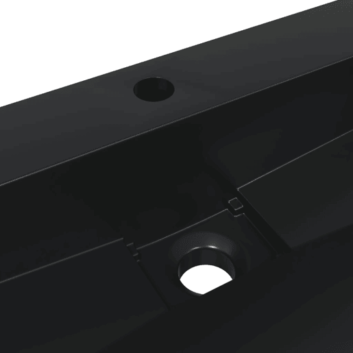 vidaXL Lavatório 50x38x11 cm mineralmármore fundido mate preto