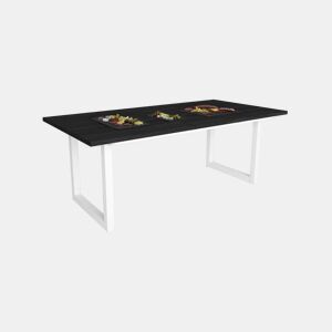 Mesa de jantar Altea 200 Negro Blanco 194 x 75 x 90 cm