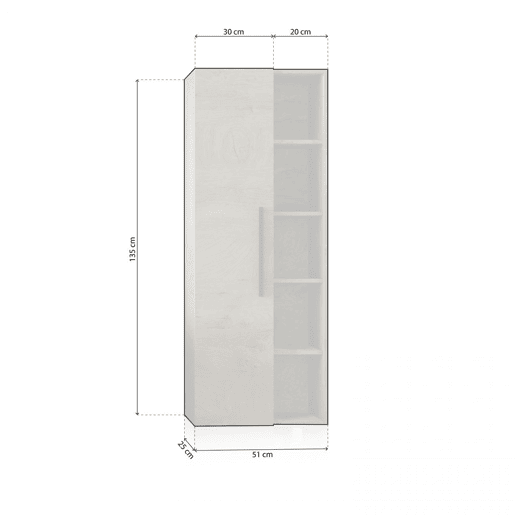 Coluna de banho de sensações Carvalho do Alasca 51 x 135 x 25 cm