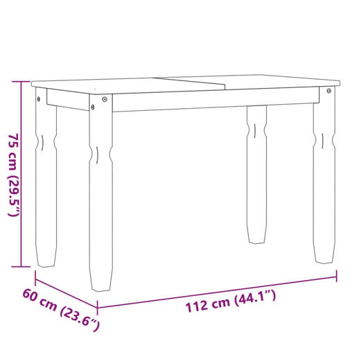 vidaXL Mesa de jantar Corona 112x60x75 cm madeira de pinho maciça vidaXL Mesa de jantar Corona 112x60x75 cm madeira de pinho maciça