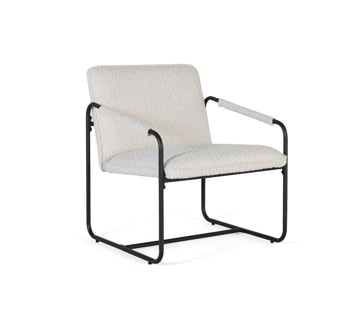 Set de dos sillones tapizados en tela y acolchados